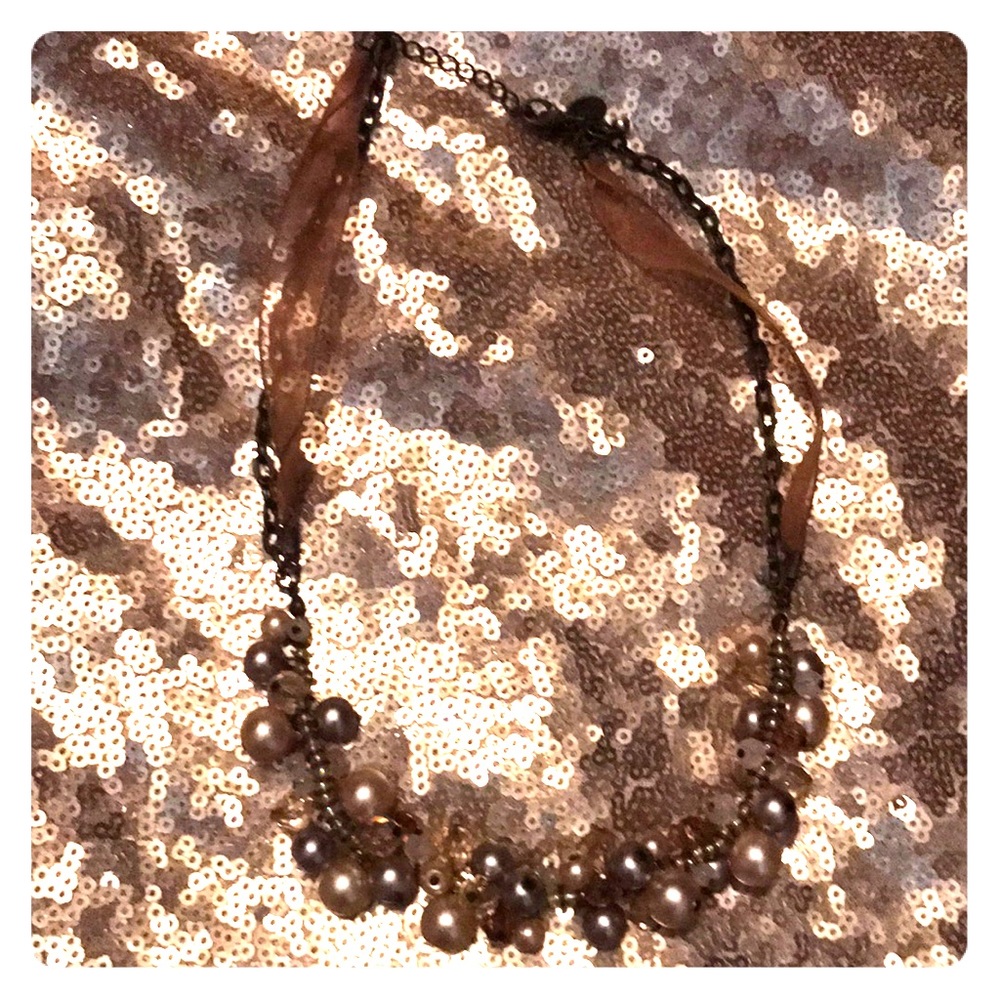 Rose Gold and Lavender beaded necklace